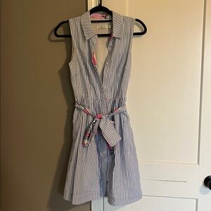 VINEYARD VINES 145th Kentucky Derby Seersucker Lined Shirt Dress - Size 0